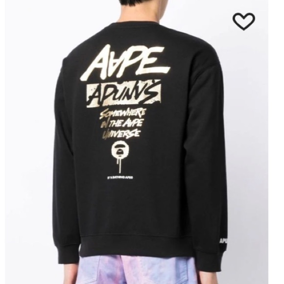 Aape by A Bathing Ape Crewneck Sweatshirt Women’s XS Winter Casual Streetwear - Picture 11 of 11